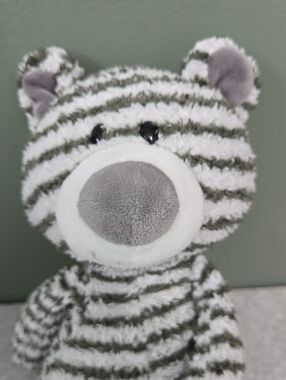 Gund Striped Grey & White Teddy Bear